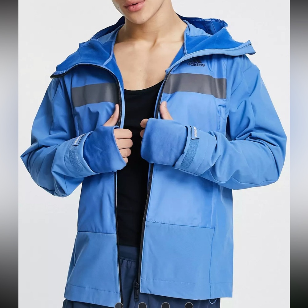 ADIDAS COLD.RDY INSULATED HOODED RUNNING JACKET w/ REFLECTIVE DETAILS sz XL - Picture 5 of 16